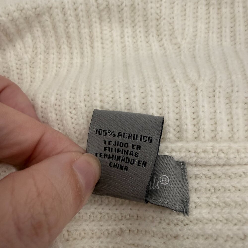 Vintage Designers Originals Ribbed Knit Cardigan | Ivory Cream | Size M - Picture 9 of 11